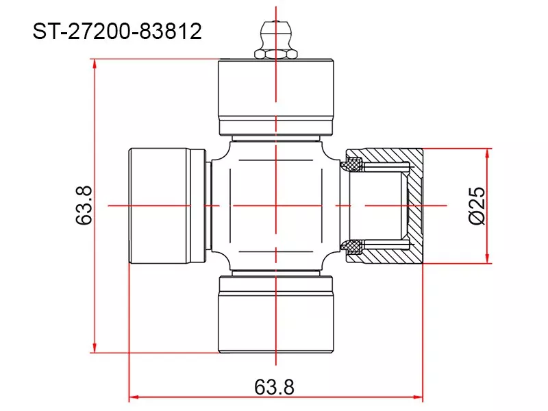 Крестовина SUZUKI GRAND VITARA 98-06/VITARA 89-98 - Артикул ST2720083812 - Производитель Sat - Фото, Отзывы, Цены 