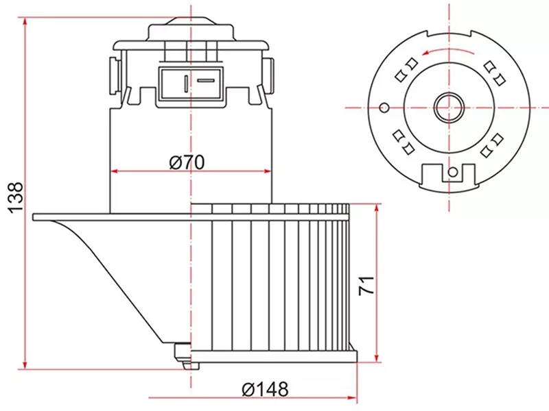 Мотор отопителя салона (Левый руль) Nissan X-Trail 00-07 - Артикул ST272259H600 - Производитель Sat - Фото, Отзывы, Цены 