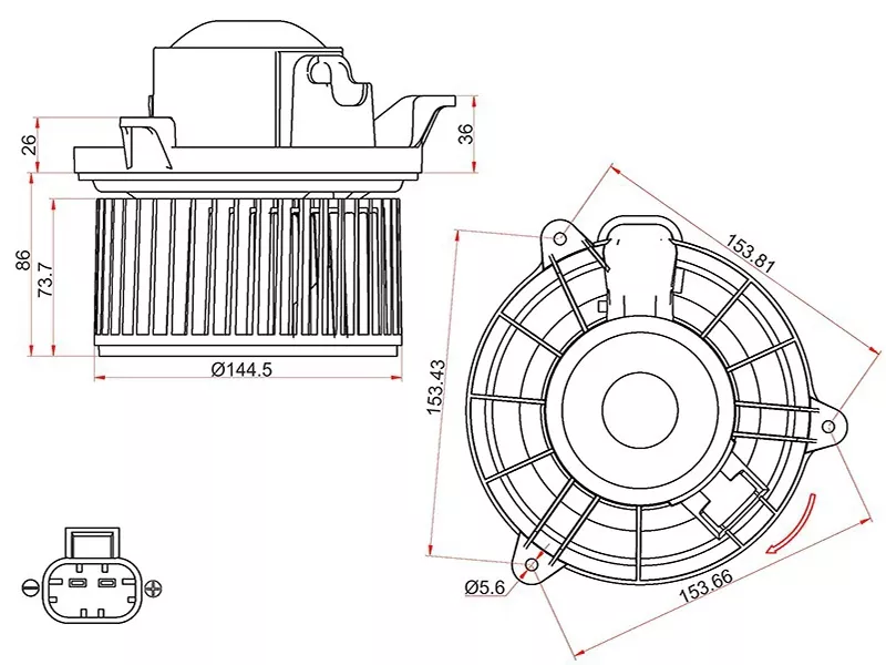 Мотор отопителя салона (Левый руль) Nissan Pathfinder 04-14 / Navara 04-15 - Артикул ST27226EA01A - Производитель Sat - Фото, Отзывы, Цены 