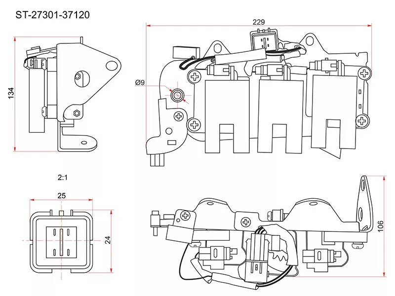 Катушка зажигания HYUNDAI SANTA FE 01-06 (модуль) - Артикул ST2730137120 - Производитель Sat - Фото, Отзывы, Цены 