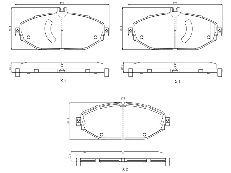 Колодки тормозные (Спереди) Mercedes-Benz C-Class 13-21 / E-Class 16-20 - Артикул ST280001 - Производитель Sat - Фото, Отзывы, Цены 