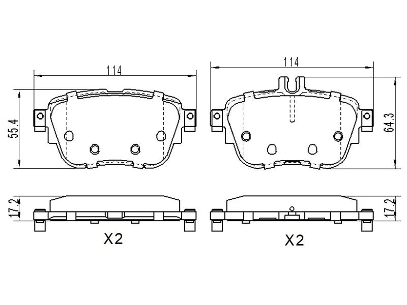 Колодки тормозные (Сзади) Mercedes-Benz E-Class 16-23 - Артикул ST280002 - Производитель Sat - Фото, Отзывы, Цены 