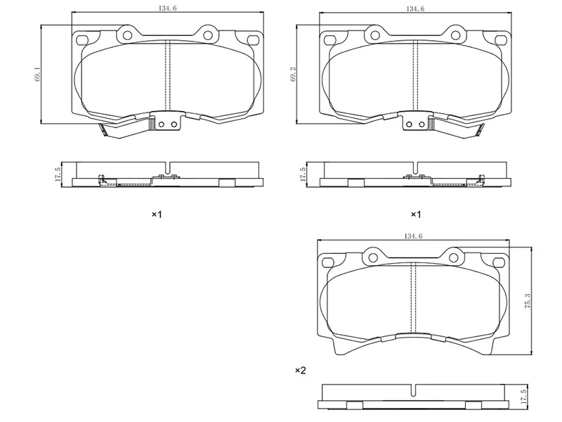 Колодки тормозные (Спереди) Hummer H3 05-10 - Артикул ST280044 - Производитель Sat - Фото, Отзывы, Цены 