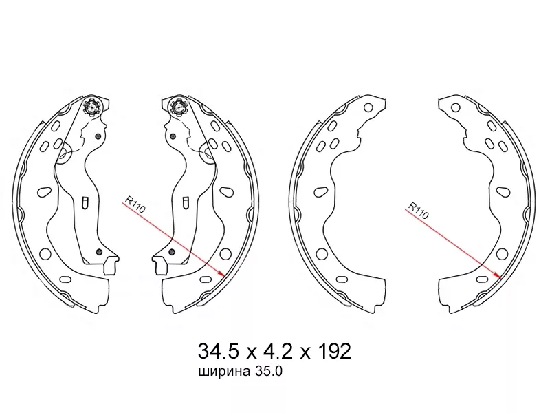 Колодки тормозные барабанные Suzuki SX4 06-16 - Артикул ST280051 - Производитель Sat - Фото, Отзывы, Цены 