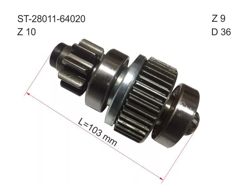Бендикс стартера 1CDFTV, 1-3C# 12V 2.2KW -ST2801164020 Sat для TOYOTA RAV4, TOYOTA ESTIMA
