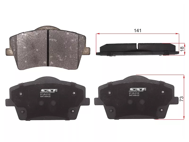 Колодки тормозные (Спереди) Geely Tugella 19 - Артикул ST280132 - Производитель Sat - Фото, Отзывы, Цены 