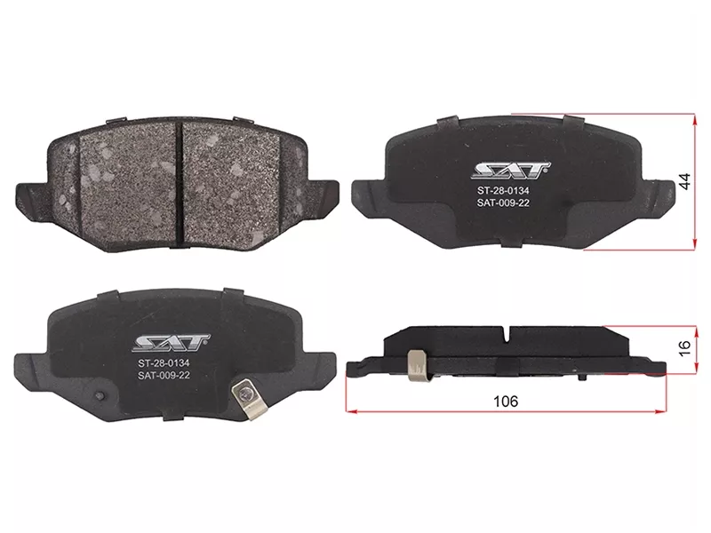 Колодки тормозные (Сзади) Haval Jolion 20-24 - Артикул ST280134 - Производитель Sat - Фото, Отзывы, Цены 