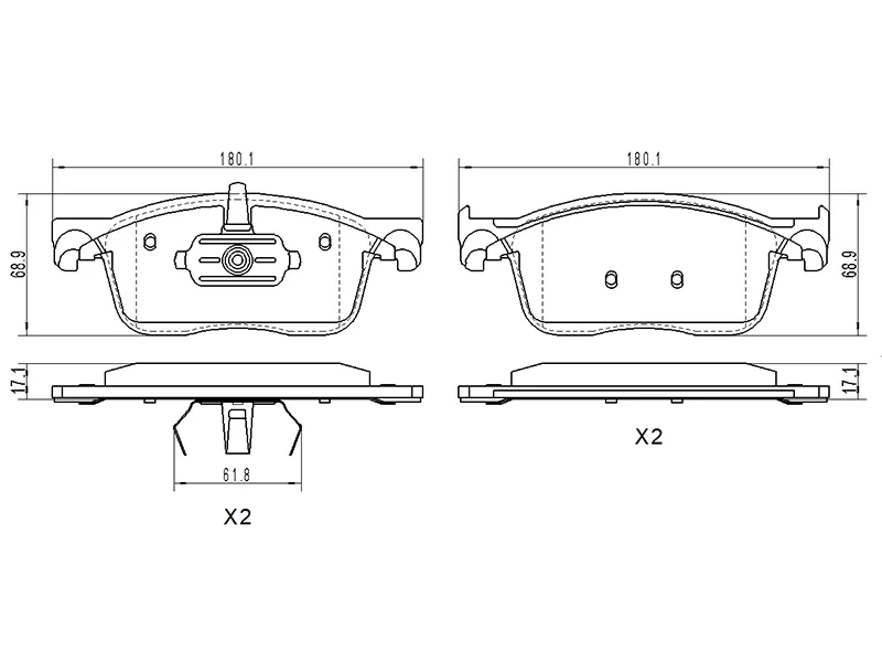 Колодки тормозные (Спереди) Citroen Jumpy 16- / Peugeot Expert 16 - Артикул ST280147 - Производитель Sat - Фото, Отзывы, Цены 