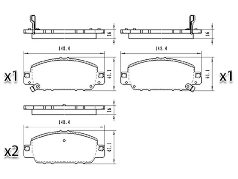 Колодки тормозные (Спереди) Honda Freed 16-24 - Артикул ST280170 - Производитель Sat - Фото, Отзывы, Цены 