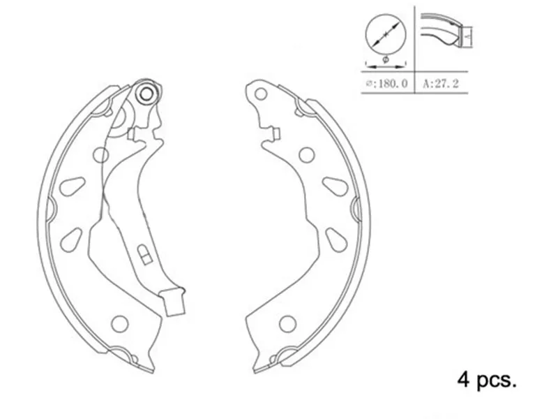 Колодки тормозные барабанные Nissan March 10-22 / Micra 10-13 - Артикул ST280172 - Производитель Sat - Фото, Отзывы, Цены 