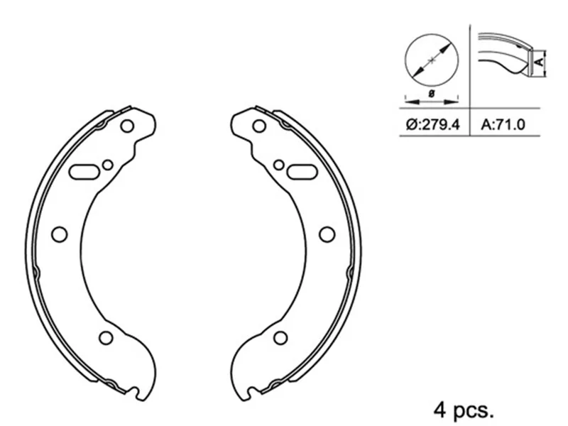 Колодки тормозные барабанные ГАЗ Газель NEXT 12- / Газель 96 - Артикул ST280174 - Производитель Sat - Фото, Отзывы, Цены 