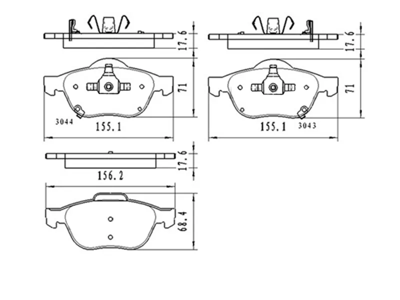 Колодки тормозные (Спереди) Toyota Avensis (T220) 97-03 - Артикул ST280181 - Производитель Sat - Фото, Отзывы, Цены 