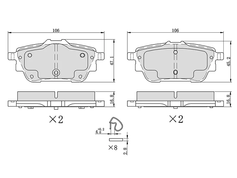 Колодки тормозные (Сзади) Haval Dargo 22 - Артикул ST280196 - Производитель Sat - Фото, Отзывы, Цены 