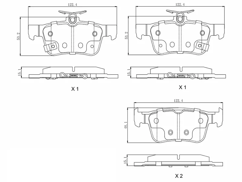 Колодки тормозные (Сзади) Honda Civic 15-19 / Changan CS55 17-24 - Артикул ST280218 - Производитель Sat - Фото, Отзывы, Цены 