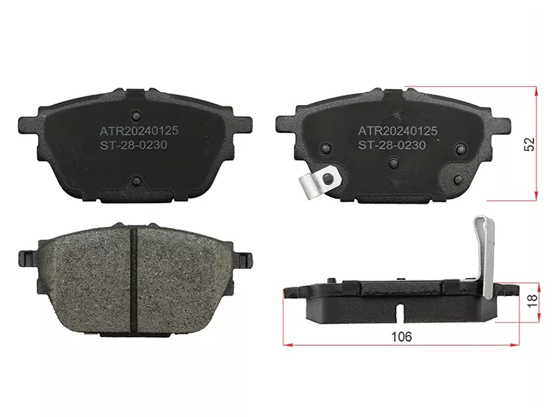 Колодки тормозные (Сзади) GAC GS8 16-23 - Артикул ST280230 - Производитель Sat - Фото, Отзывы, Цены 