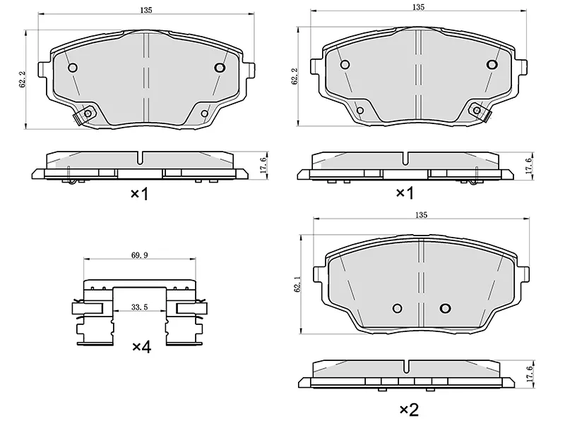 Колодки тормозные (Спереди) Changan CS55 PLUS 21- / UNI-S 24 - Артикул ST280266 - Производитель Sat - Фото, Отзывы, Цены 
