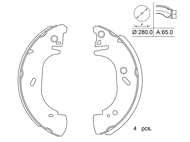 Колодки тормозные барабанные JAC Sunray 12- / Sollers Atlant 22 - Артикул ST280282 - Производитель Sat - Фото, Отзывы, Цены 