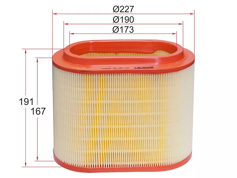 Фильтр воздушный HYUNDAI H1/STAREX 2,5 97-08 - Артикул ST281304A001 - Производитель Sat - Фото, Отзывы, Цены 