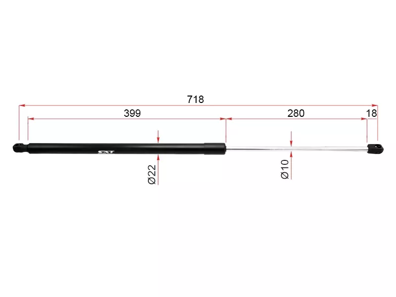 Амортизатор крышки багажника Volkswagen Caddy 03-20 (Справа=Слева) - Артикул ST2K0827550 - Производитель Sat - Фото, Отзывы, Цены 