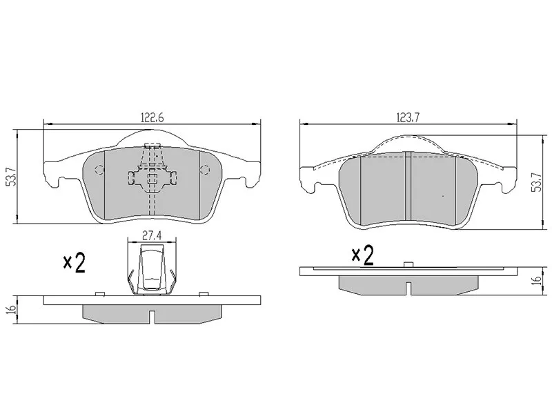 Колодки тормозные задние -ST30648382 Sat для VOLVO S60, VOLVO S80, VOLVO V70