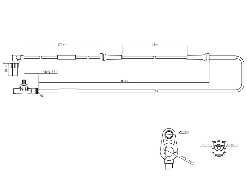 Датчик ABS FR LADA GRANTA 11-19/KALINA 04-13/PRIORA 07-18 RH=LH - Артикул ST310083 - Производитель Sat - Фото, Отзывы, Цены 
