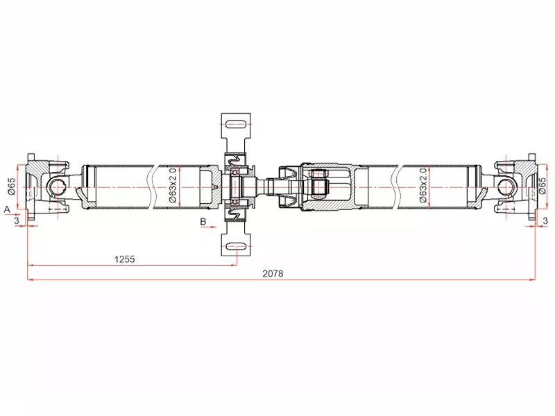 Вал карданный зад RENAULT DUSTER 10-/KAPTUR 16 - Артикул ST320003602R - Производитель Sat - Фото, Отзывы, Цены 