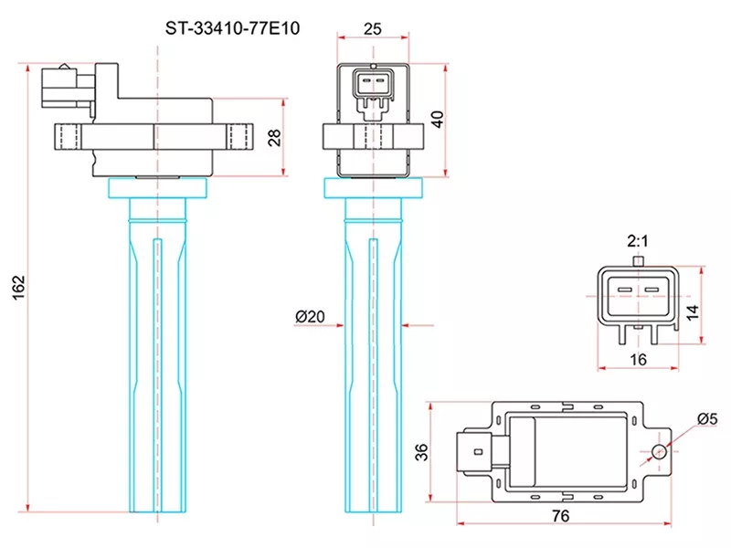 Катушка зажигания SUZUKI GRAND VITARA 05- J20A/VITARA 94-98 H20A - Артикул ST3341077E10 - Производитель Sat - Фото, Отзывы, Цены 