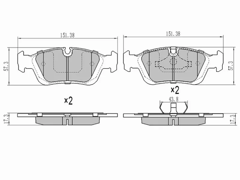 Колодки тормозные (Спереди) BMW 3-Series 90-06 - Артикул ST34116761244 - Производитель Sat - Фото, Отзывы, Цены 