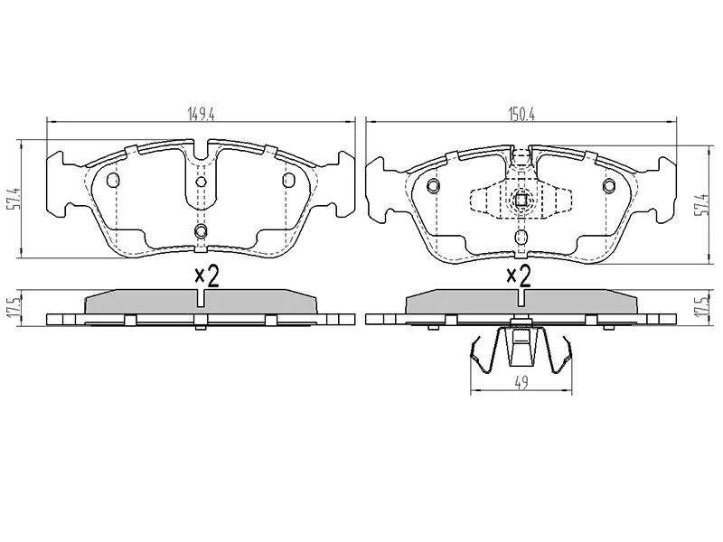 Колодки тормозные (Спереди) BMW 3-Series 05-14 - Артикул ST34116769951 - Производитель Sat - Фото, Отзывы, Цены 
