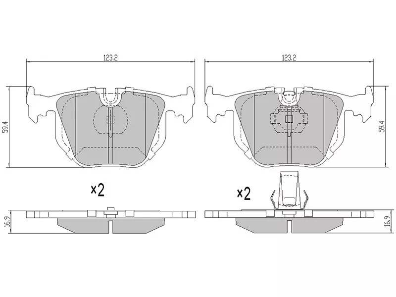 Колодки тормозные (Сзади) BMW 3-Series 98-06 / 5-Series 95-04 - Артикул ST34216761248 - Производитель Sat - Фото, Отзывы, Цены 