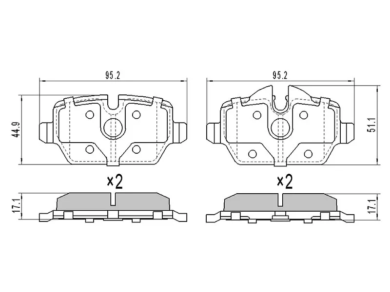 Колодки тормозные (Сзади) BMW 1-Series 04-13 / 3-Series 05-14 - Артикул ST34216767145 - Производитель Sat - Фото, Отзывы, Цены 