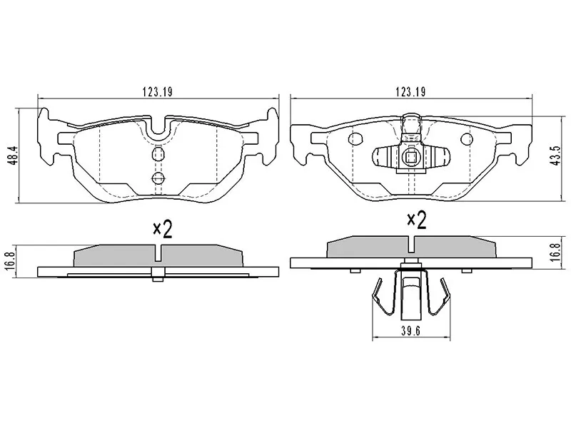 Колодки тормозные (Сзади) BMW 1-Series 04-13 / 3-Series 05-19 - Артикул ST34216774692 - Производитель Sat - Фото, Отзывы, Цены 