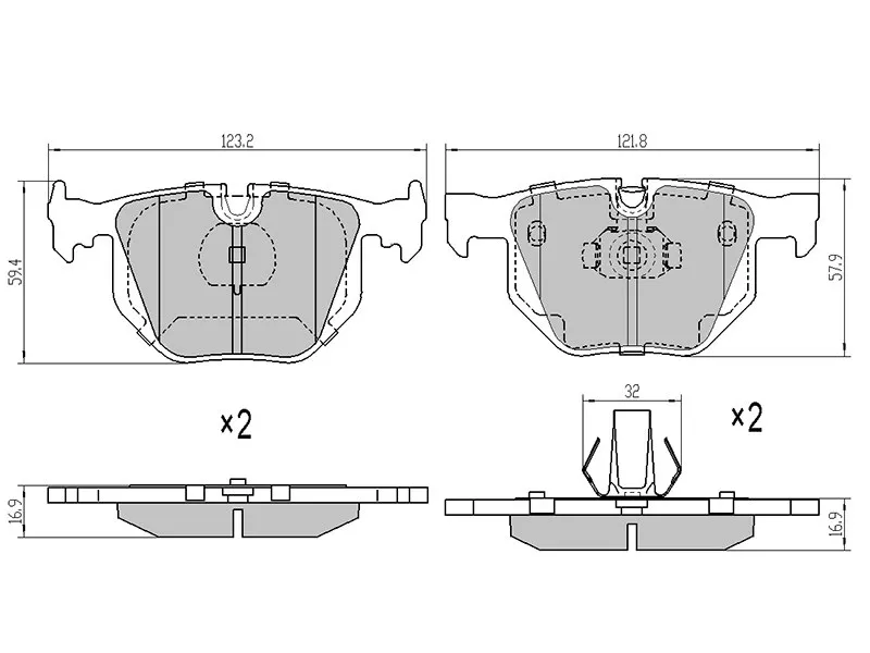 Колодки тормозные (Сзади) BMW 7-Series 01-08 / X5 06-18 / X6 08-20 - Артикул ST34216776937 - Производитель Sat - Фото, Отзывы, Цены 
