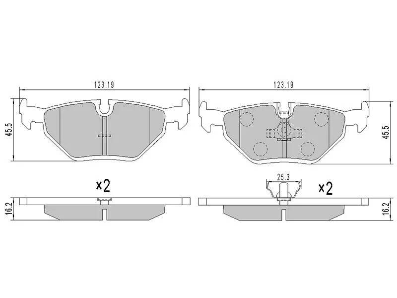 Колодки тормозные (Сзади) BMW 3-Series 90-06 / Z4 02-08 - Артикул ST34216778168 - Производитель Sat - Фото, Отзывы, Цены 