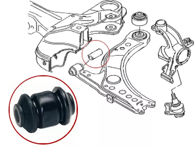 Сайлентблок рычага Audi A3 96-03 / Skoda Octavia 96-13 - Артикул ST357407182 - Производитель Sat - Фото, Отзывы, Цены 
