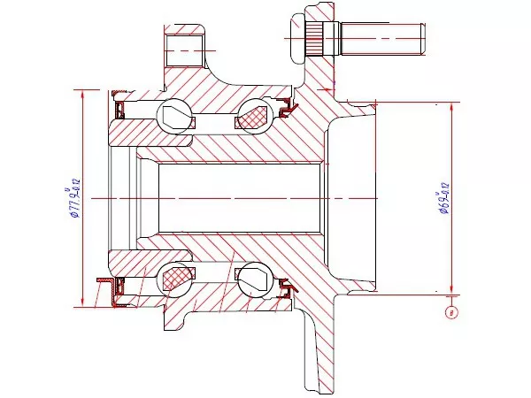 Ступичный узел задн. MMC ASX/OUTLANDER 4WD 12- (рестайлинг) - Артикул ST3785A035 - Производитель Sat - Фото, Отзывы, Цены 