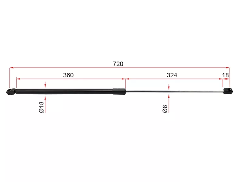 Амортизатор капота Audi A6 97-05 / Volkswagen Passat 96-05 / Audi A6 allroad quattro 00-05 / S6 99-04 (Справа=Слева) - Артикул ST3B0823359C - Производитель Sat - Фото, Отзывы, Цены 