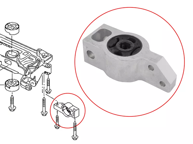 Сайлентблок рычага Audi A3 03-13 / Q3 11-19 - Артикул ST3C0199231E - Производитель Sat - Фото, Отзывы, Цены 