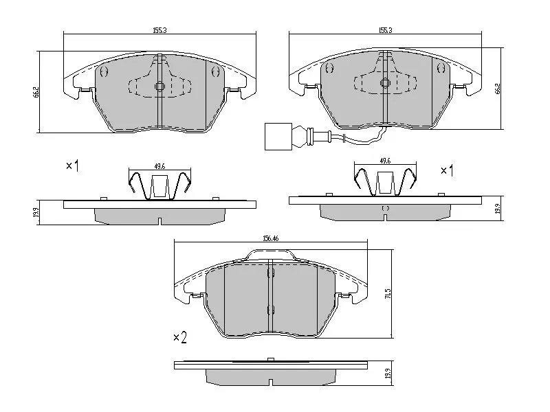 Колодки тормозные (Спереди) Audi A3 03-13 / Peugeot 308 13-17 - Артикул ST3C0698151C - Производитель Sat - Фото, Отзывы, Цены 