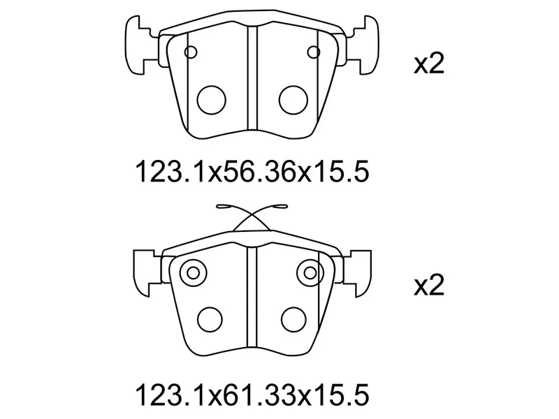 Колодки тормозные задние -ST3Q0698451B Sat для VOLKSWAGEN PASSAT