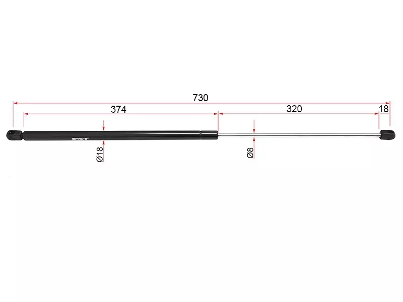 Амортизатор капота Skoda Superb 08-15 (Справа=Слева) - Артикул ST3T0823359 - Производитель Sat - Фото, Отзывы, Цены 
