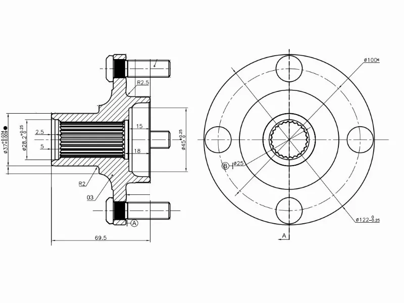 Ступица перед NISSAN CUBE/MICRA/NOTE 02 - Артикул ST40202AX000 - Производитель Sat - Фото, Отзывы, Цены 