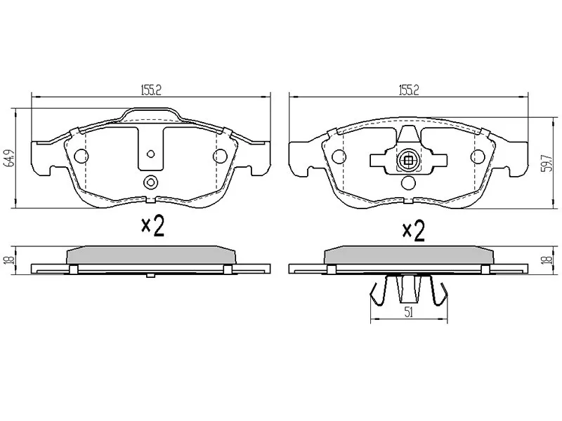 Колодки тормозные (Спереди) Nissan Juke 19- / Terrano 14-22 - Артикул ST410607115R - Производитель Sat - Фото, Отзывы, Цены 