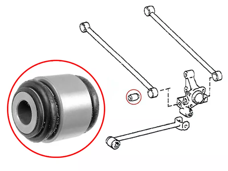 Сайлентблок цапфы Toyota Caldina (T190,T210) 92-02 / Camry 86-11 - Артикул ST4221014010 - Производитель Sat - Фото, Отзывы, Цены 