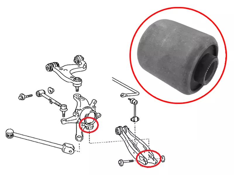 Сайлентблок цапфы Toyota Crown 99-08 / Mark II 00-04 - Артикул ST4230430070U - Производитель Sat - Фото, Отзывы, Цены 