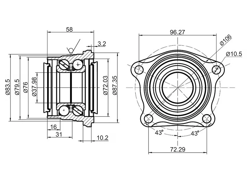 Полуступица задняя TOYOTA RAV4/IPSUM/NADIA/GAIA 4WD 94-00 - Артикул ST4240942010 - Производитель Sat - Фото, Отзывы, Цены 