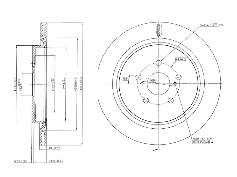 Диск тормозной (Сзади) Lexus RX 15-19 - Артикул ST4243148090 - Производитель Sat - Фото, Отзывы, Цены 