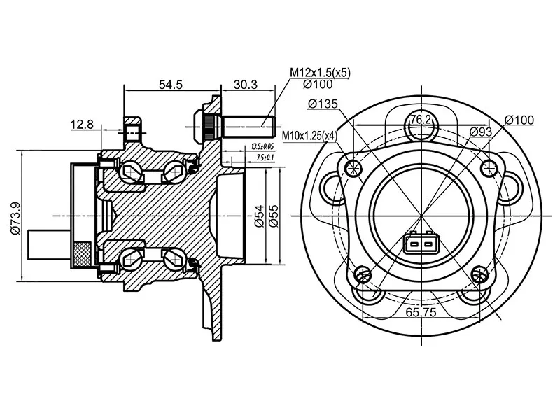 Ступичный узел задн. TOYOTA PREMIO/ALLION/WISH 07 - Артикул ST4245020080 - Производитель Sat - Фото, Отзывы, Цены 