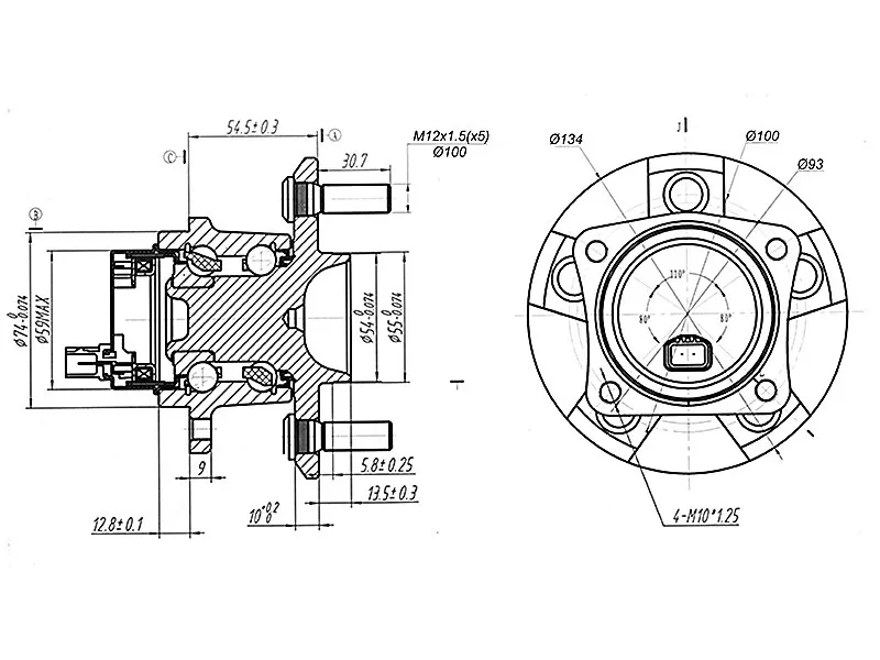 Ступичный узел задн. TOYOTA ALION/AVENSIS/CALDINA/WISH/OPA (5 шпилек) - Артикул ST4245063011 - Производитель Sat - Фото, Отзывы, Цены 