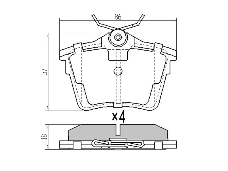 Колодки тормозные задние -ST425326 Sat для PEUGEOT 407
